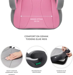 MMM® Isofix Stoelverhoger 135-150 cm Roze