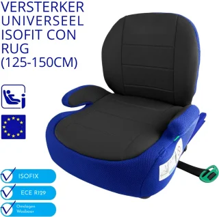 MMM® Isofix Zitverhoger - Blauw/Zwart