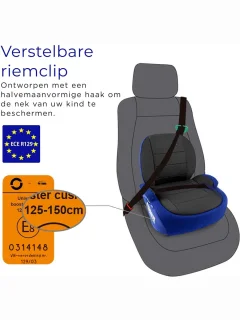 MMM® Isofix Zitverhoger - Blauw/Zwart