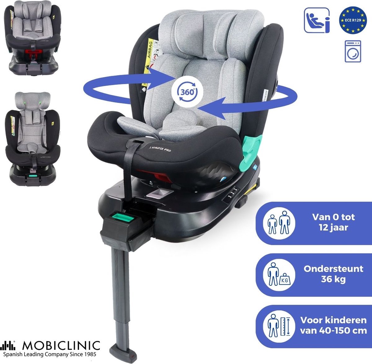 Mobiclinic Lionfix Pro Autostoeltje Groep 0/1/2/3