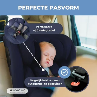 Mobiclinic Pandafix Autostoel 0-36 kg Blauw