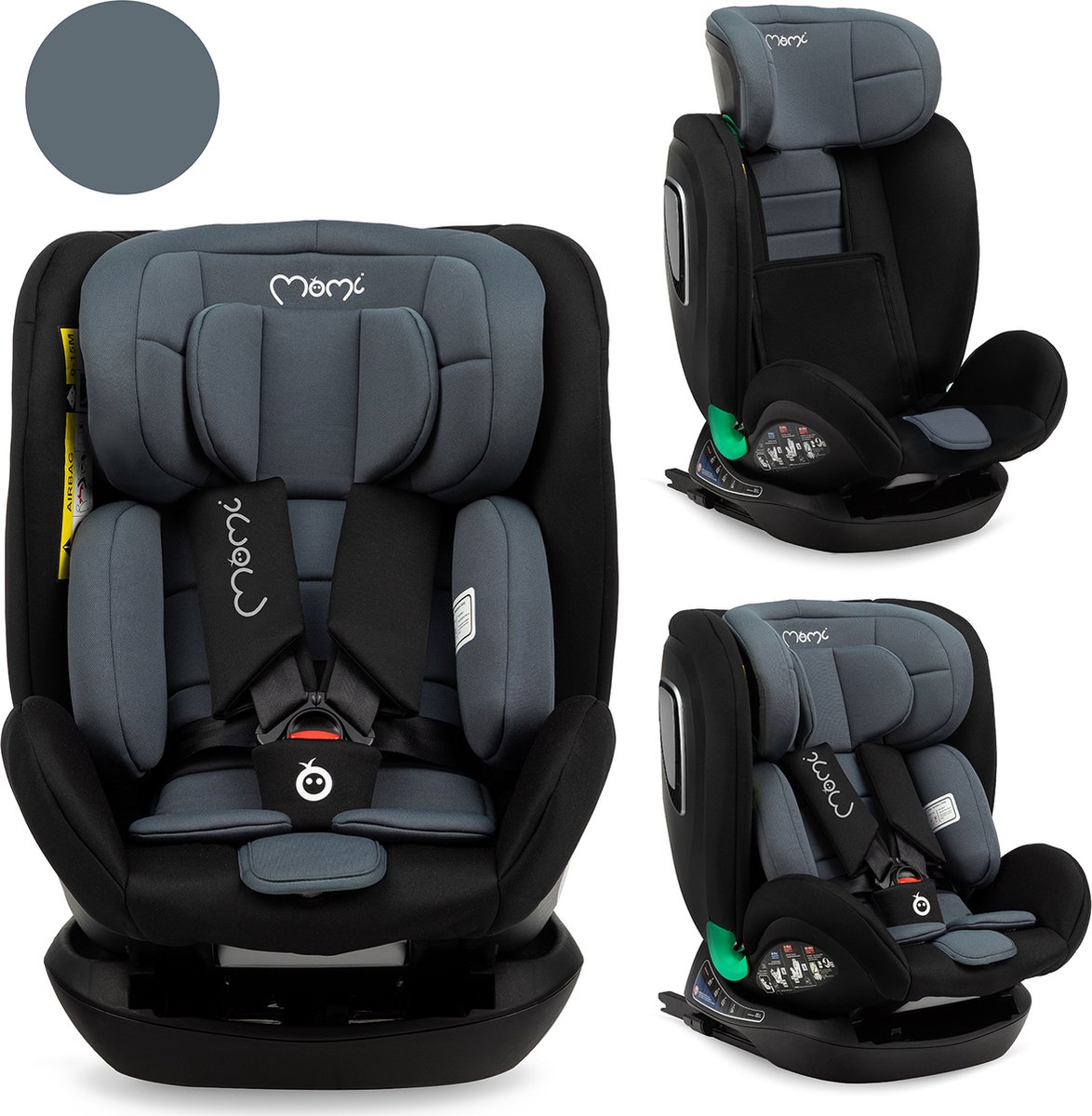 MoMi Urso i-Size autostoel Isofix zwart 40-150 cm