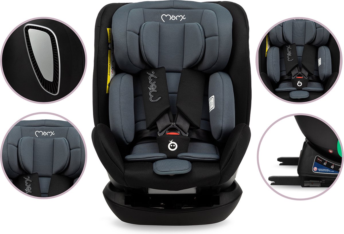 MoMi Urso i-Size autostoel Isofix zwart 40-150 cm