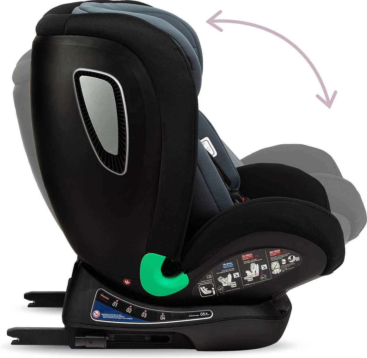 MoMi Urso i-Size autostoel Isofix zwart 40-150 cm