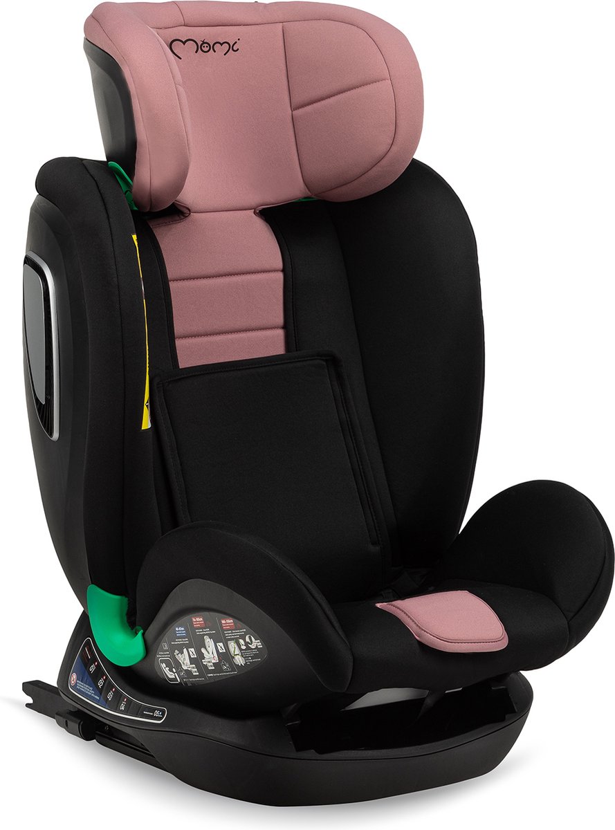 MoMi Urso i-Size autostoel isoFix Zwart-Roze