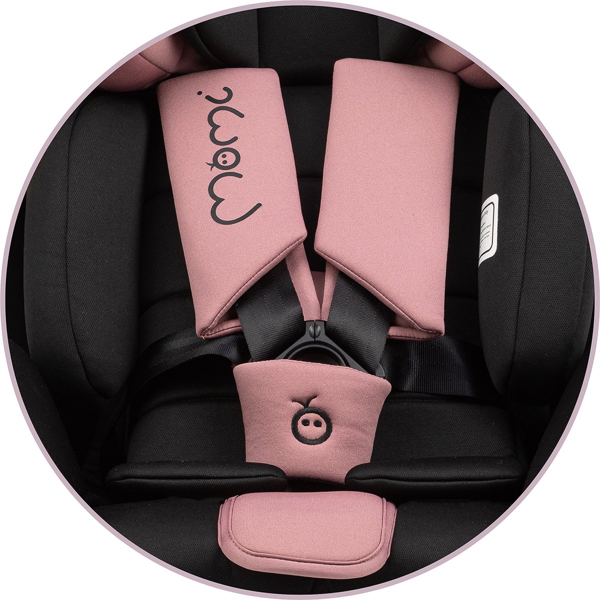 MoMi Urso i-Size autostoel isoFix Zwart-Roze