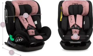 MoMi Urso i-Size autostoel isoFix Zwart-Roze