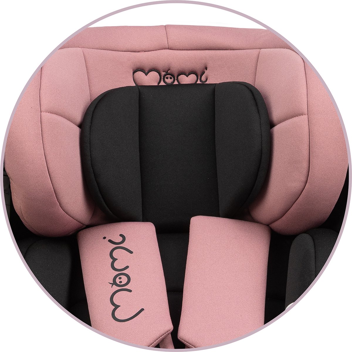 MoMi Urso i-Size autostoel isoFix Zwart-Roze