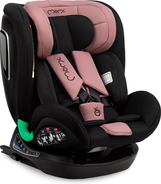MoMi Urso i-Size autostoel isoFix Zwart-Roze