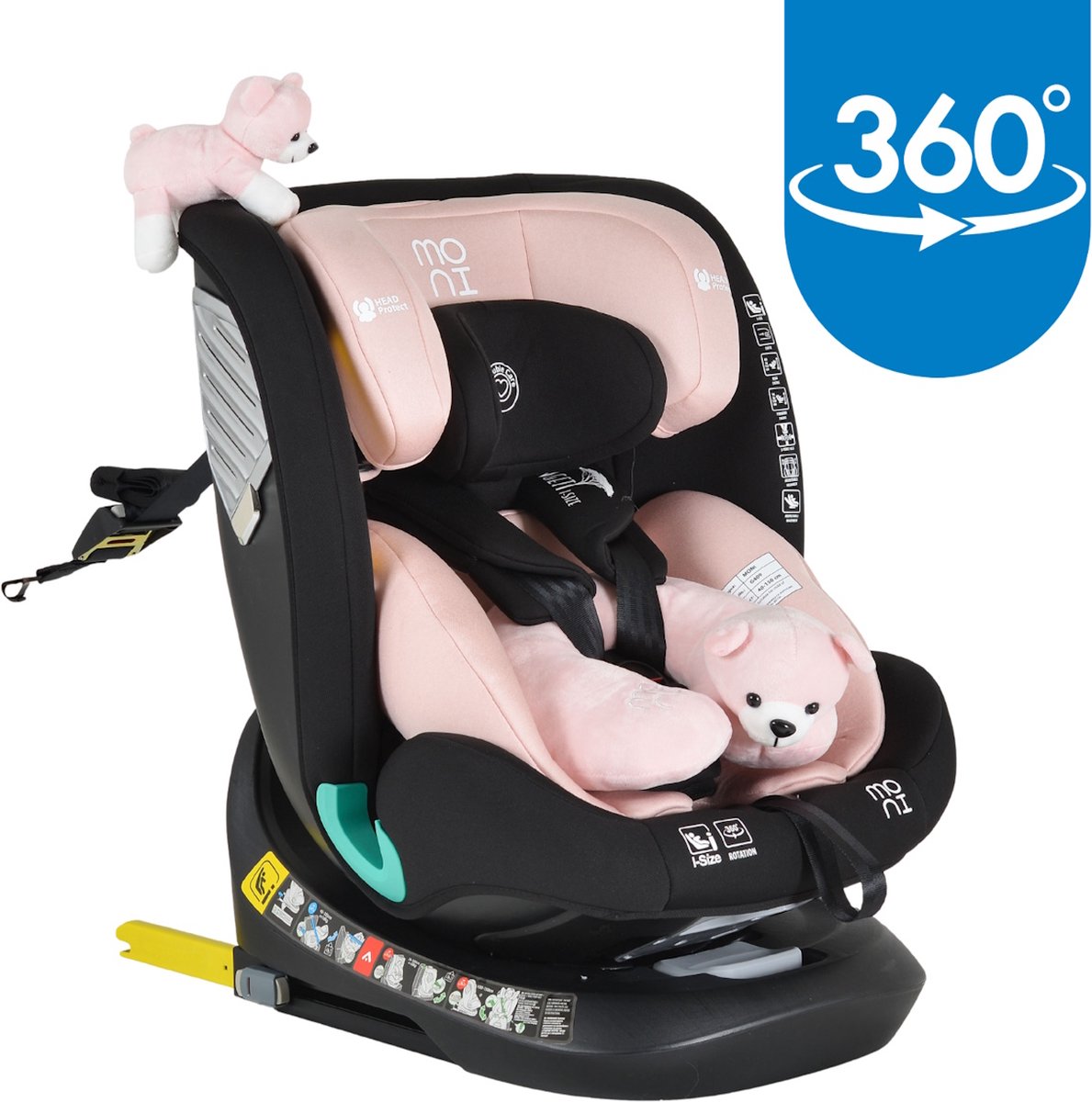 Moni Serengeti Autostoel 40-150 cm Gently Pink