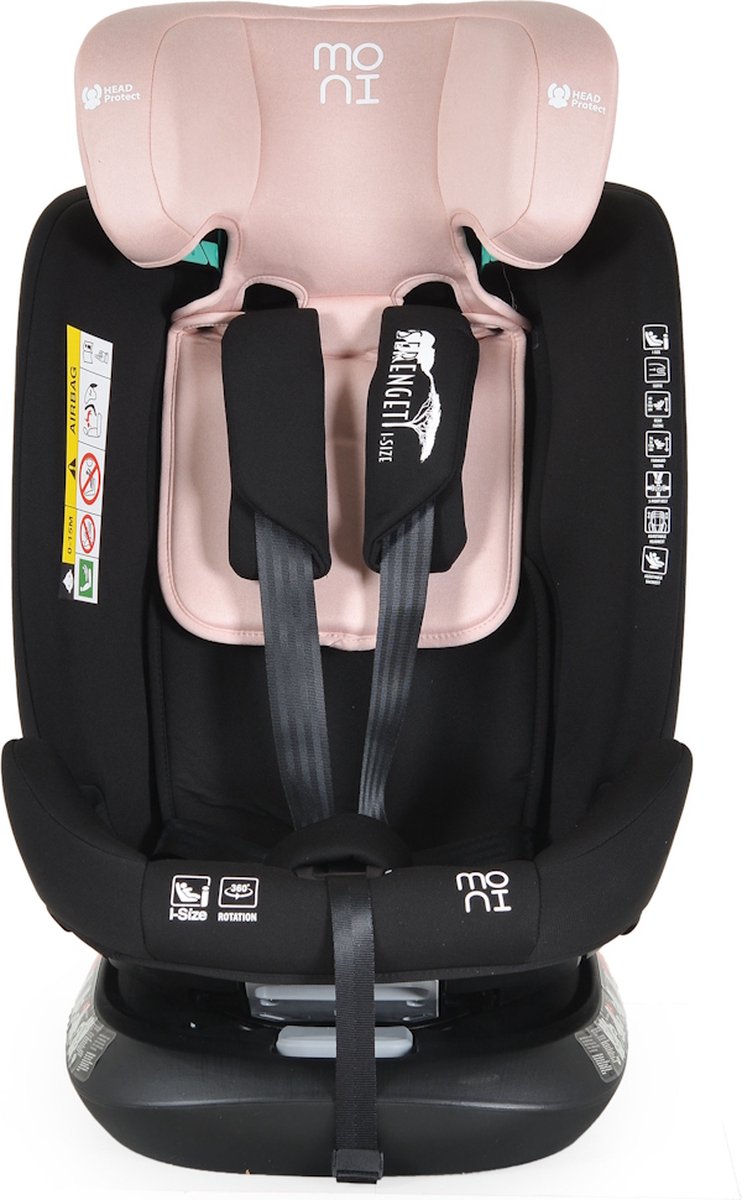 Moni Serengeti Autostoel 40-150 cm Gently Pink