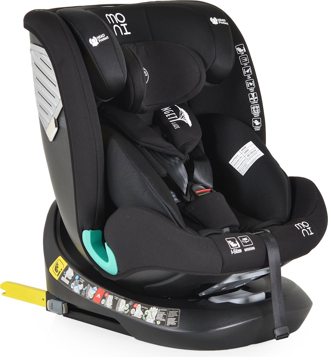 Moni Serengeti Black i-Size Autostoel 40-150 cm