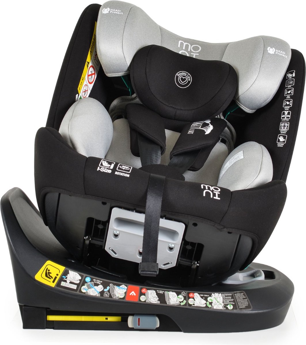 Moni Serengeti Light Grey i-Size Autostoel 40-150 cm