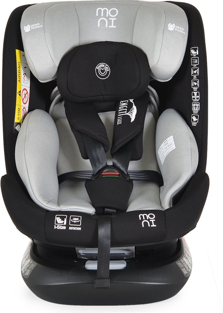 Moni Serengeti Light Grey i-Size Autostoel 40-150 cm
