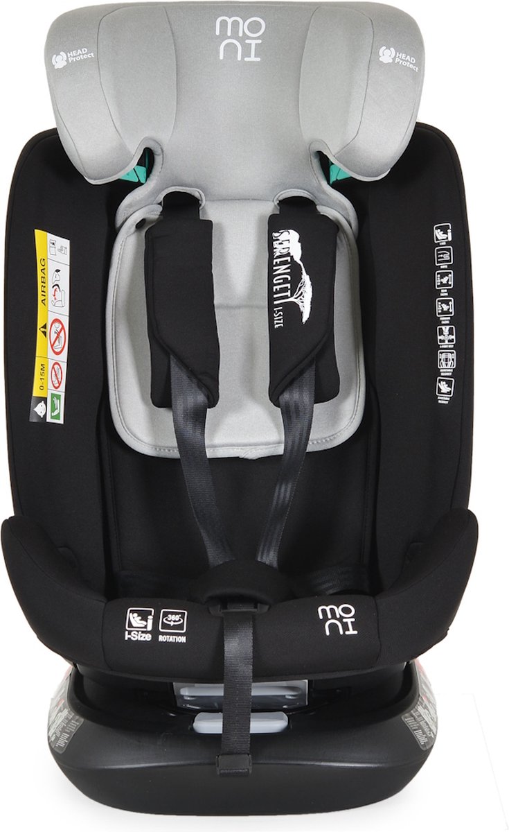 Moni Serengeti Light Grey i-Size Autostoel 40-150 cm