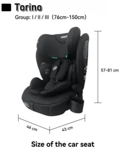 NANIA TORINO Autostoel Groep 1/2/3 Zwart