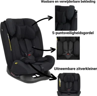 Novi Baby Lucas Premium Autostoel I-Size Zwart Groep 0-3