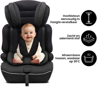 Oemmie Autostoel i-Size Groep 1/2/3 (67-150 cm) Zwart