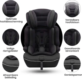 Oemmie Autostoel i-Size Groep 1/2/3 (67-150 cm) Zwart