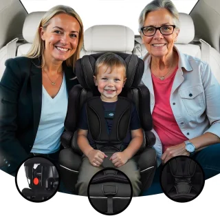 Oemmie Autostoel i-Size Groep 1/2/3 (67-150 cm) Zwart