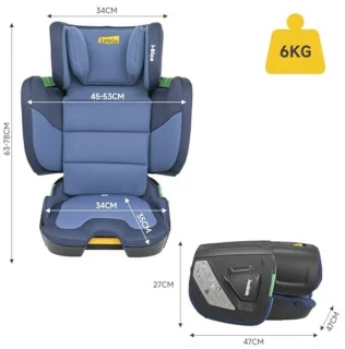 Opvouwbare Kinderstoel ISOFIX i-Size 100-150 cm
