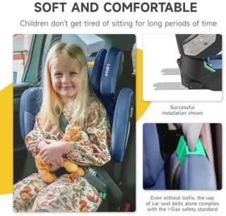 Opvouwbare Kinderstoel ISOFIX i-Size 100-150 cm