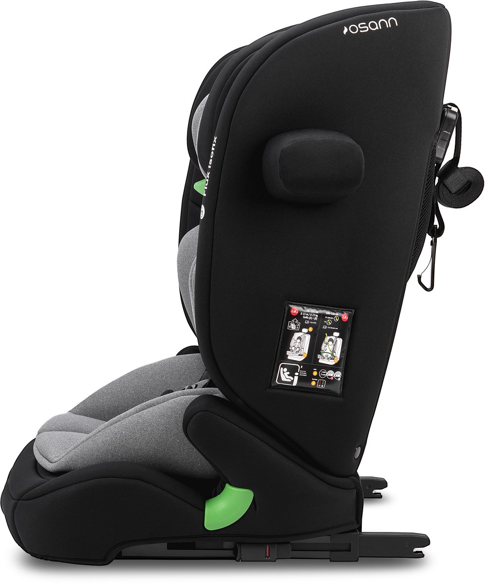 Osann FLUX i-Size Isofix Autostoel Zwart Grijs