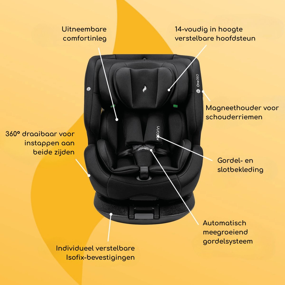 Osann One 360° i-Size Autostoel Isofix Groep 0-3 0-12 Jaar