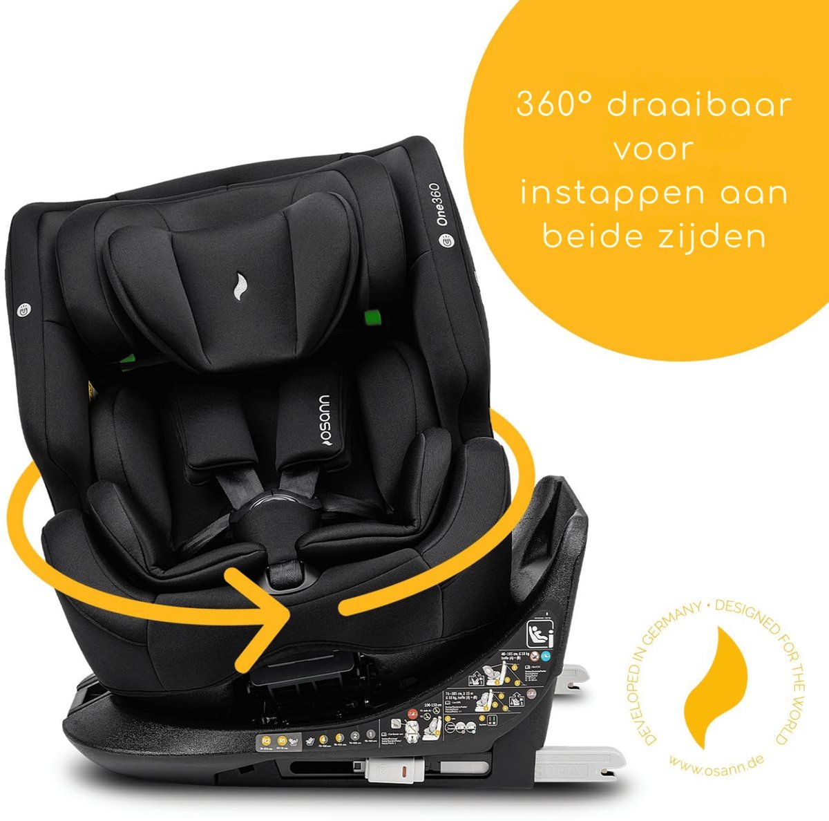 Osann One360 i-Size Draaibare Autostoel Grijs