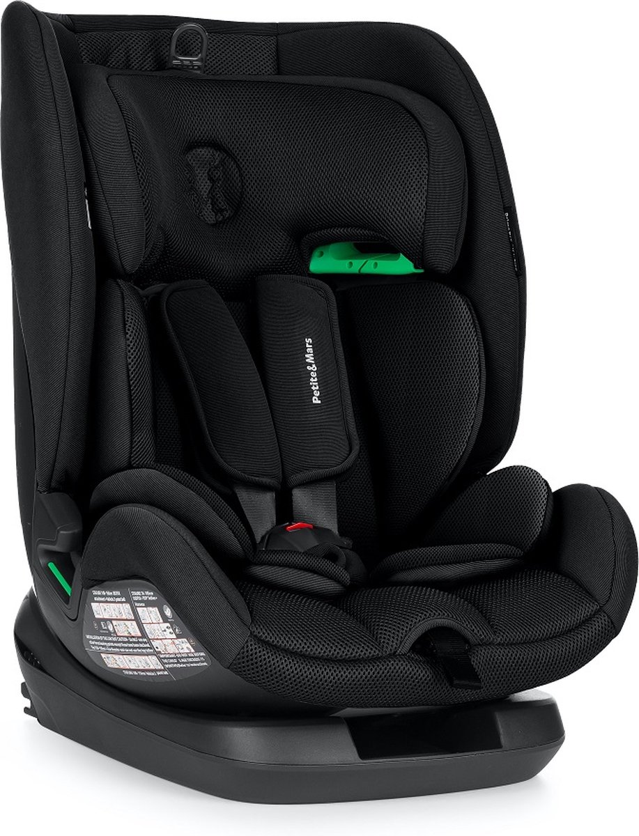 De PETITE&MARS Prime Pro i-Size Autostoel Zwart in één oogopslag