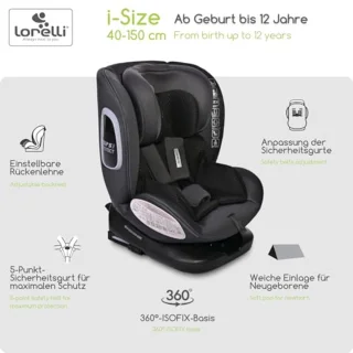 Phoenix i-Size autostoel zwart