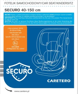 SECURO I-Size Autostoel IsoFix 360 Draaibaar Black-Grey
