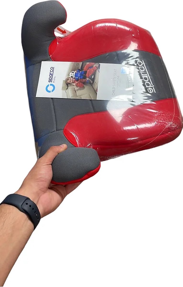 Sparco F100KI Zitverhoger Rood/grijs i-Size 125-150cm