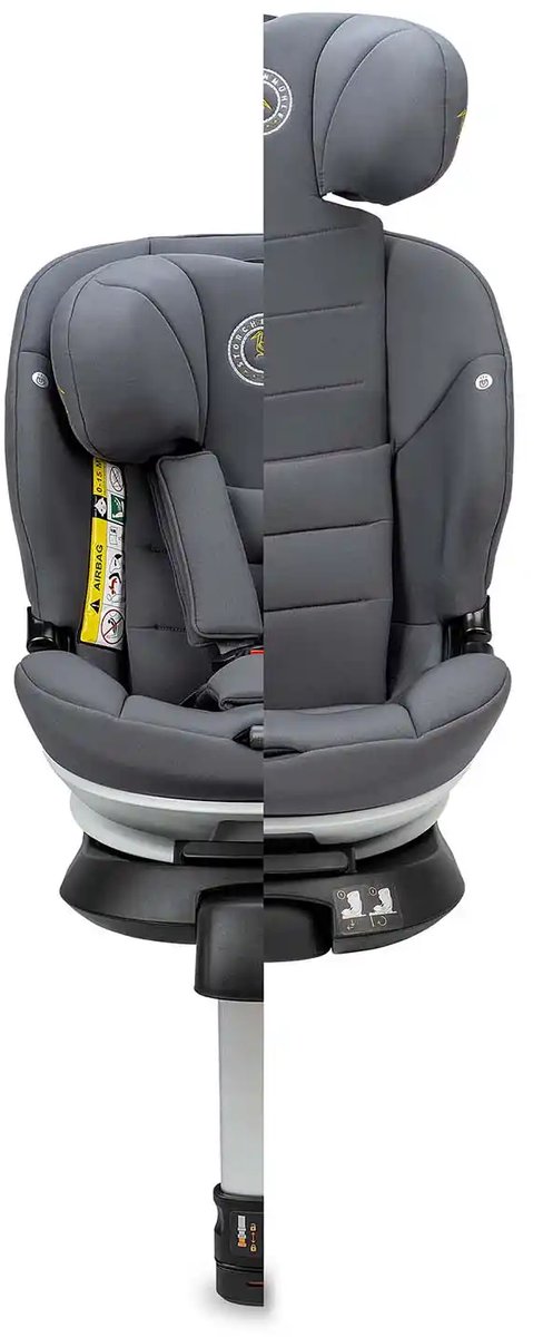 Storchenmühle Niki Kid autostoel i-Size Asphalt Grijs