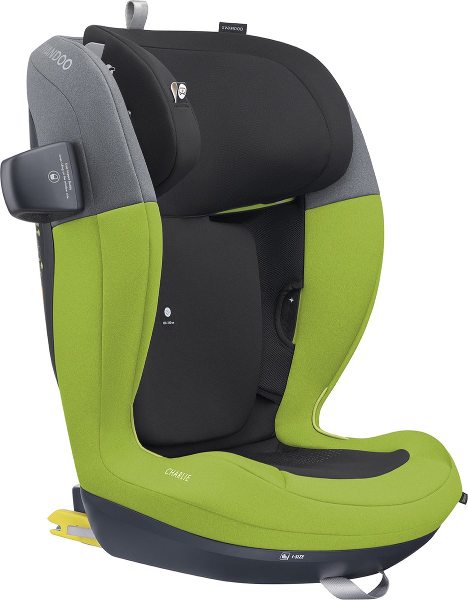 Swandoo Charlie i-Size Autostoel 433C Lime/Sesame Grey