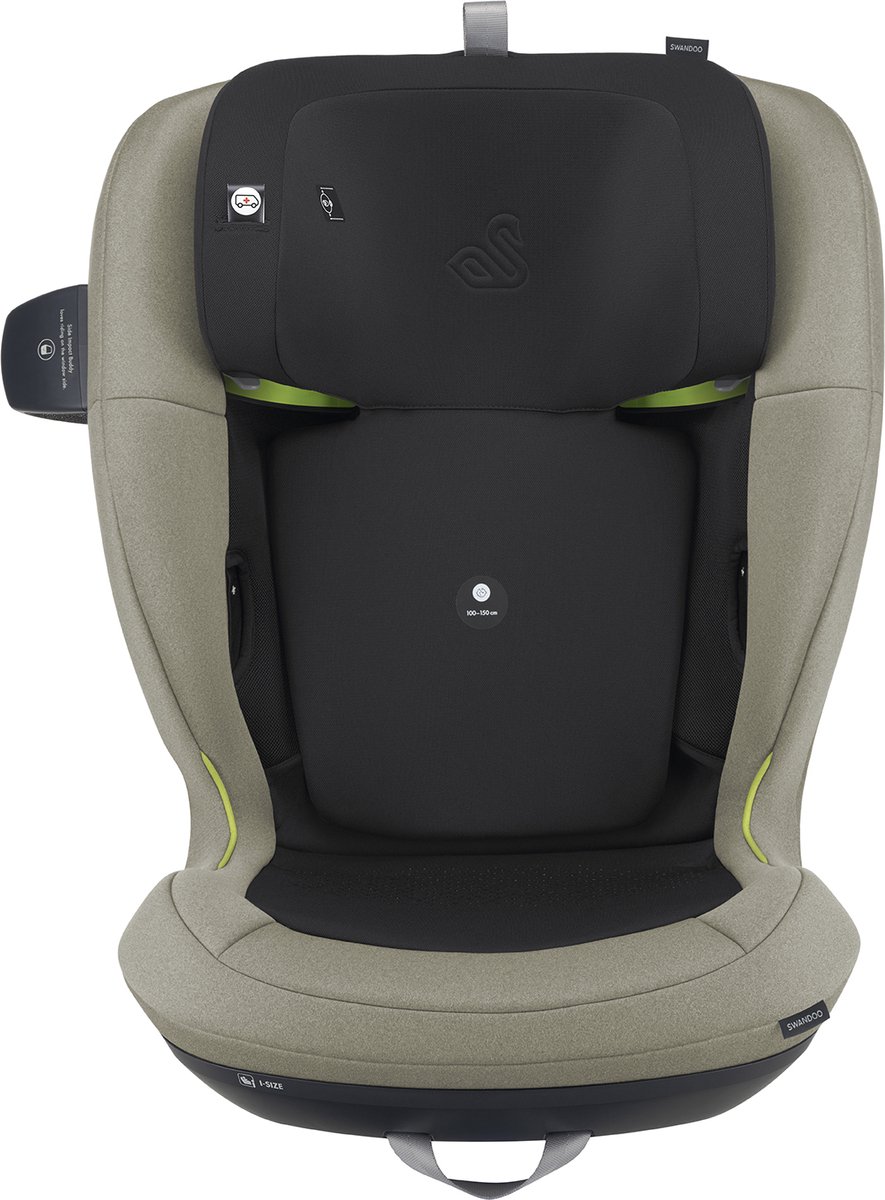 Wat vinden we goed aan de Swandoo Charlie i-Size Autostoel Alfalfa