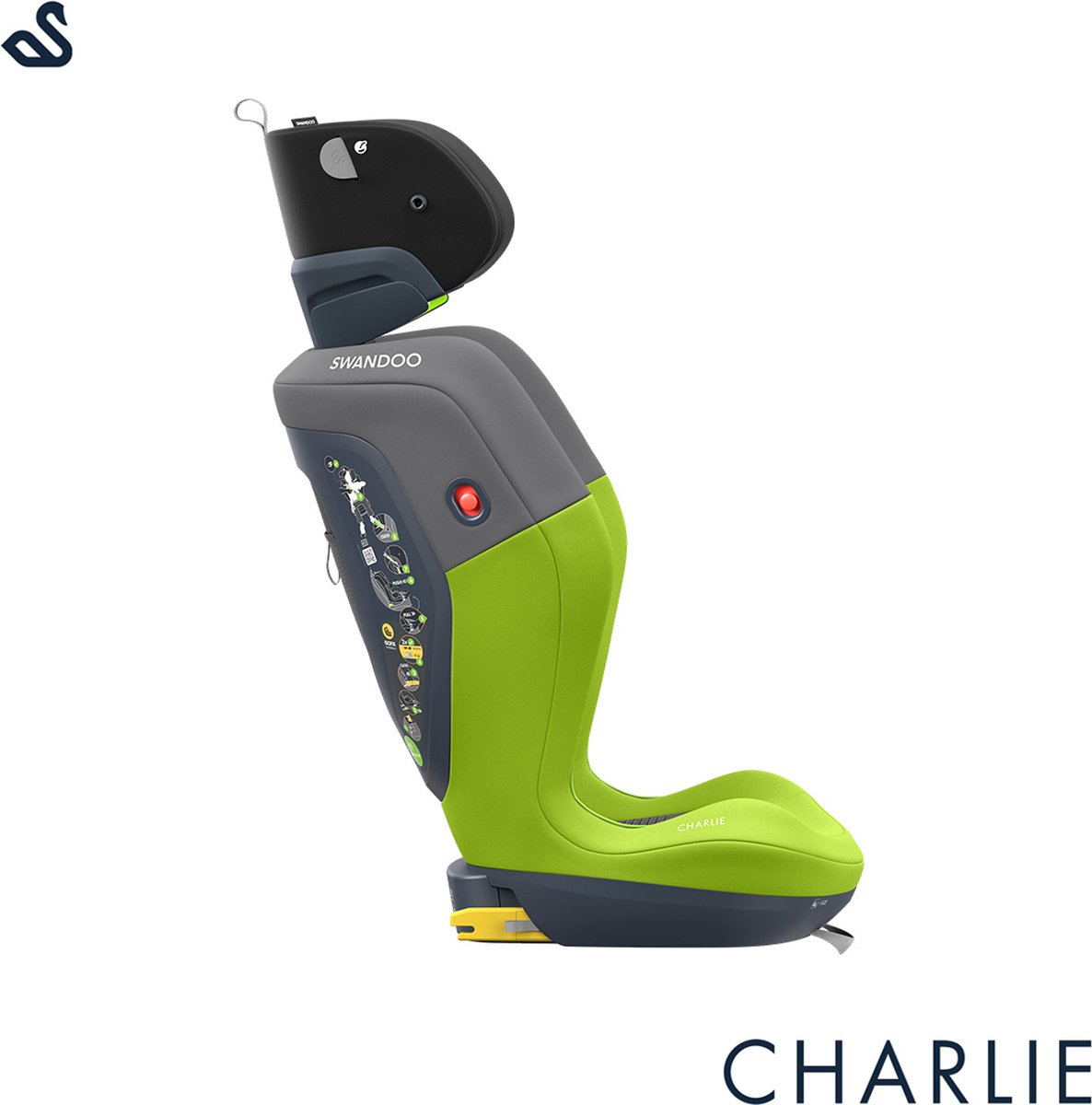 Swandoo Charlie i-Size Autostoel Lime/Sesame Grey