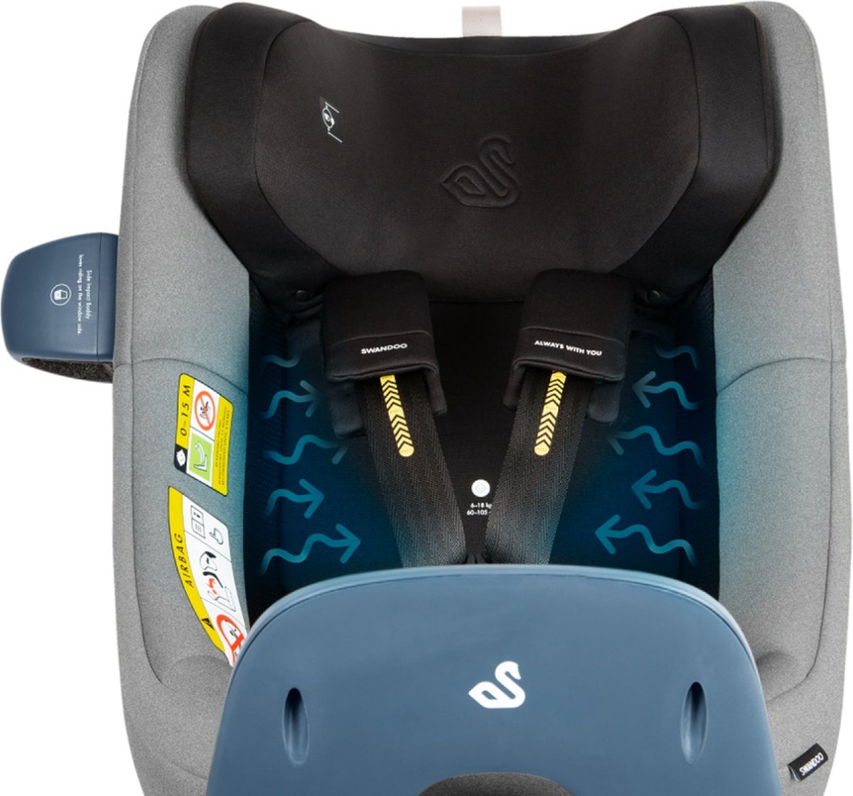 Swandoo Marie 3 360° i-Size Sesame Grijs Autostoel 0-18 kg