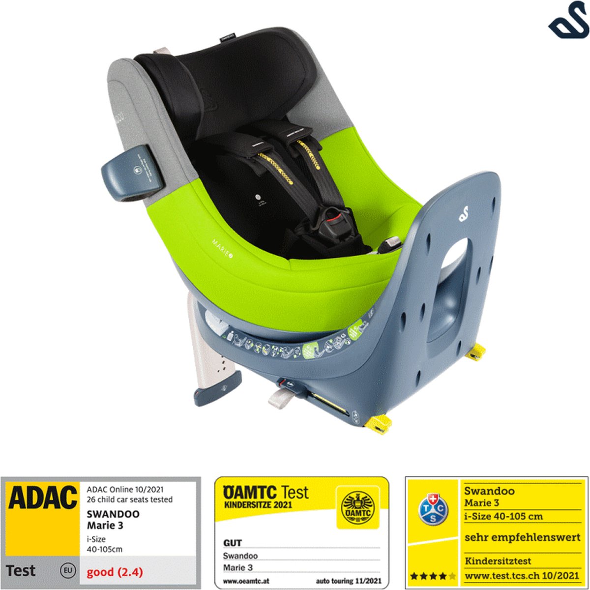 Swandoo Marie 3 i-Size Autostoel Sesame/Lime Groen 0-18 kg