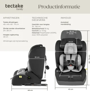 tectake Autostoel Emely i-Size Isofix