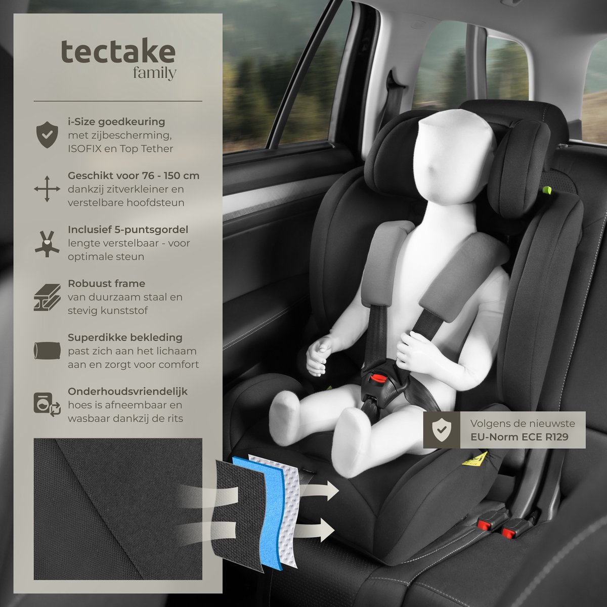 tectake Autostoel Emely i-Size Isofix