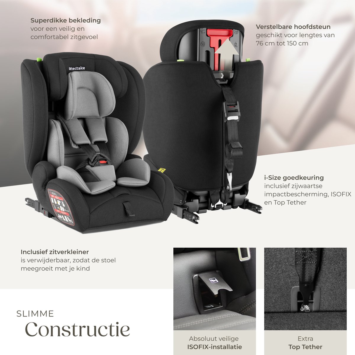 tectake Autostoel Emely i-Size Isofix