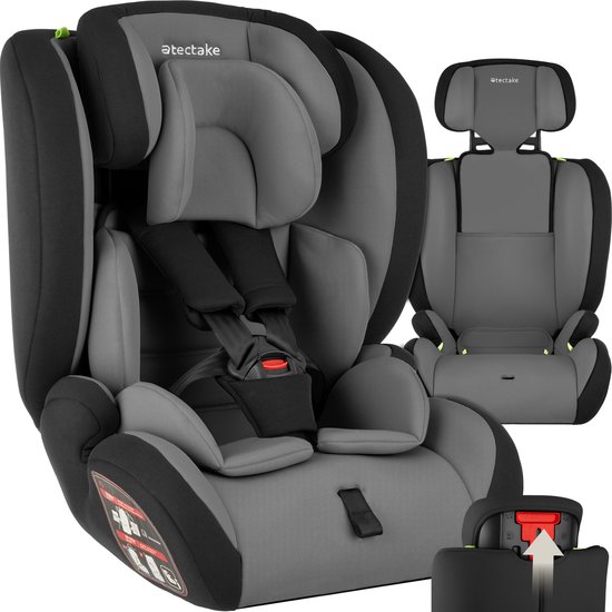 tectake Autostoel Kinderzitje Max 36 kg Donkergrijs