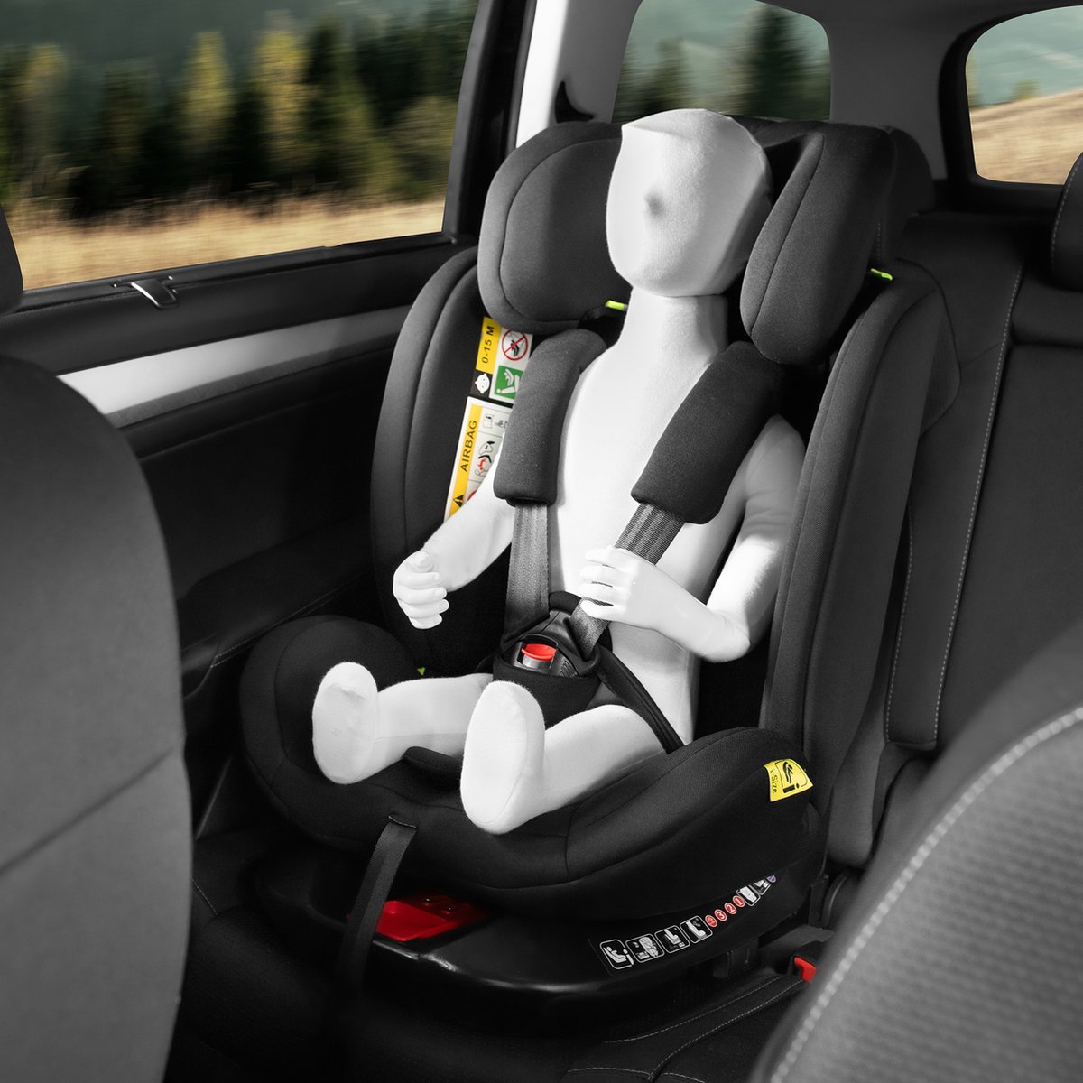 tectake® Draaibare Isofix Autostoel Kinderstoel i-Size