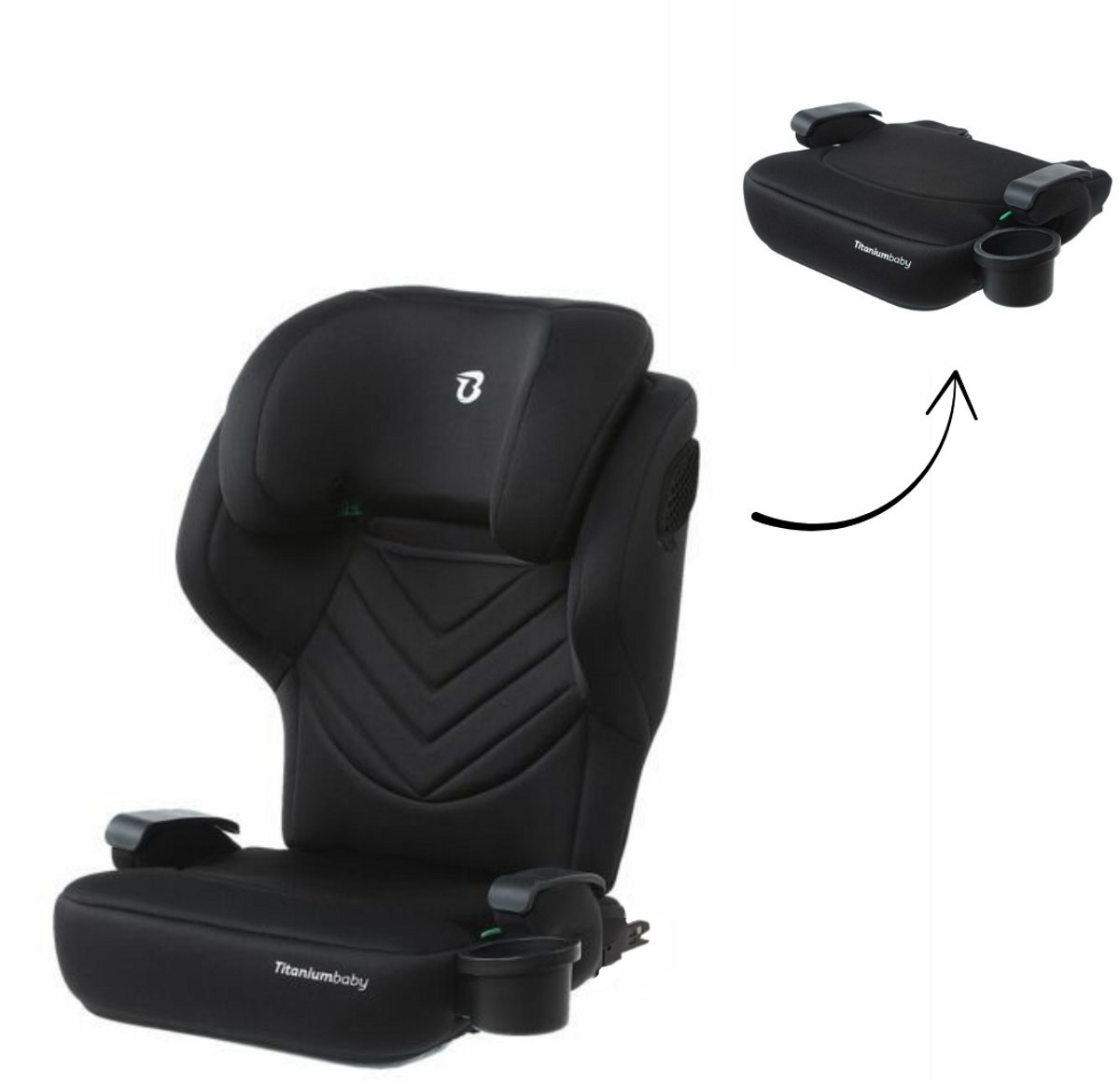 Titaniumbaby Ixion Black i-Size Autostoel 100-150 cm