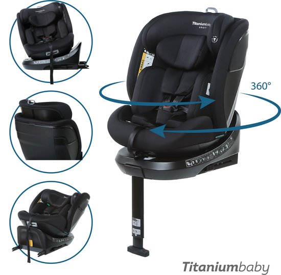 Titaniumbaby Nitro Evo 2025 — Veilige meegroei-autostoel van 0–12 jaar