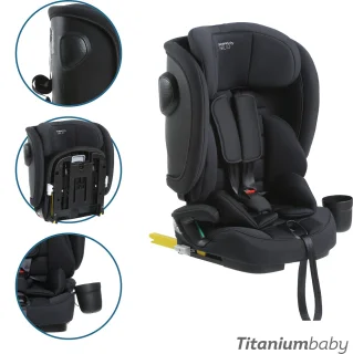 Titaniumbaby Solid Autostoel Luxx Black 76-150 cm