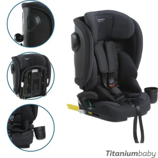 Titaniumbaby Solid Autostoel Luxx Black 76-150 cm