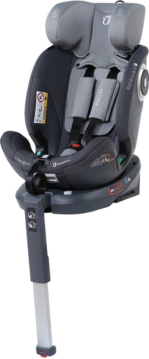 Titaniumbaby Stellar I-size Autostoel Grijs