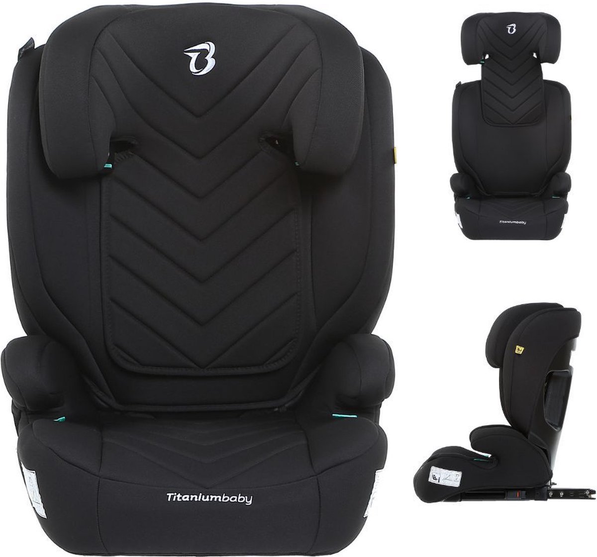 Titaniumbaby Vidar Zwart ISOFIX Autostoel 100-150 cm TB-5956